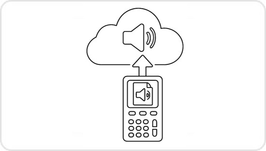 クラウドに音声データがあるイメージ